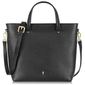 OCHNIK black leather handbag imported from Poland